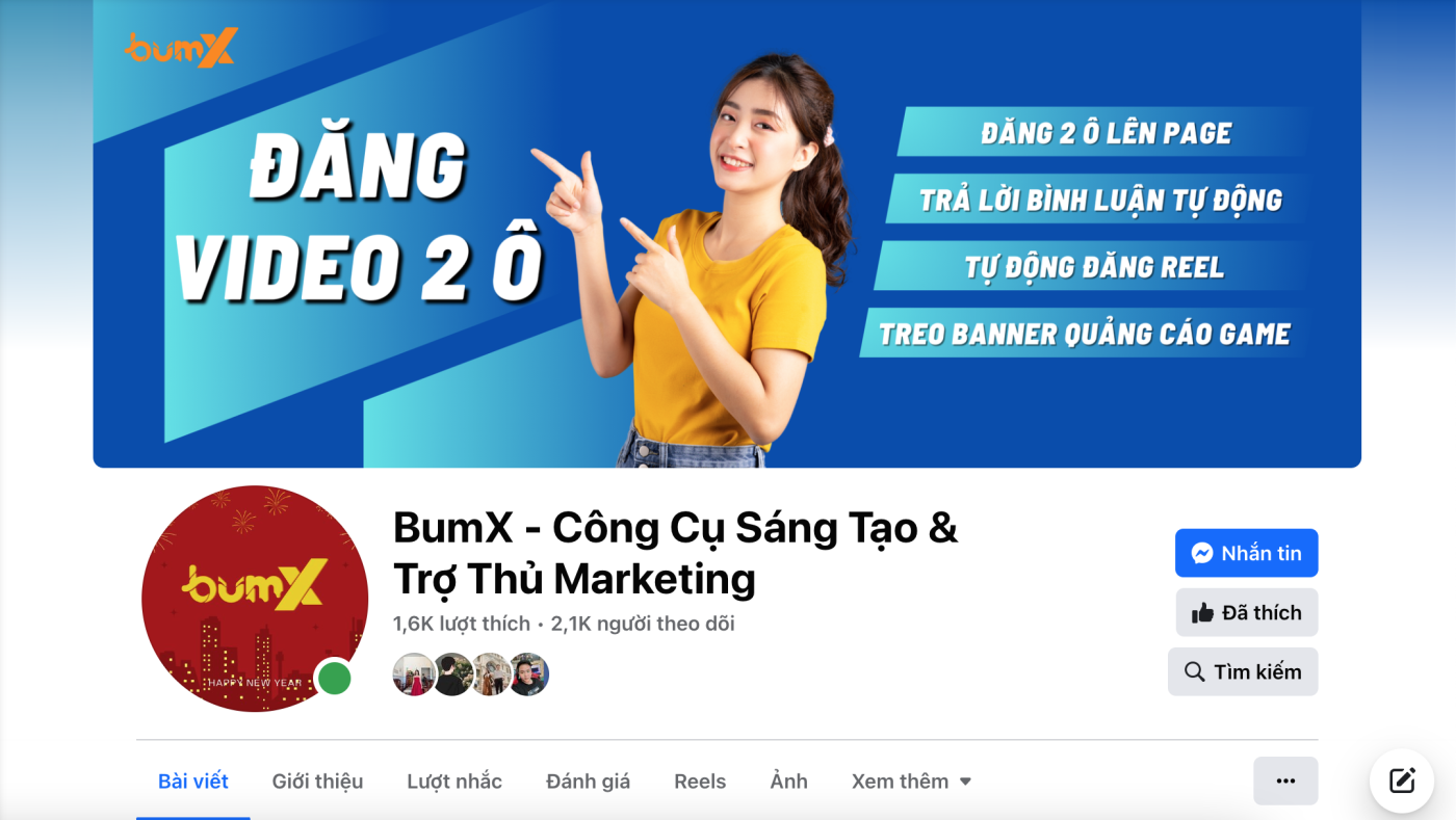 Fanpage hỗ trợ thực hiện giao dịch trung gian (mua bán fanpage 2 ô)