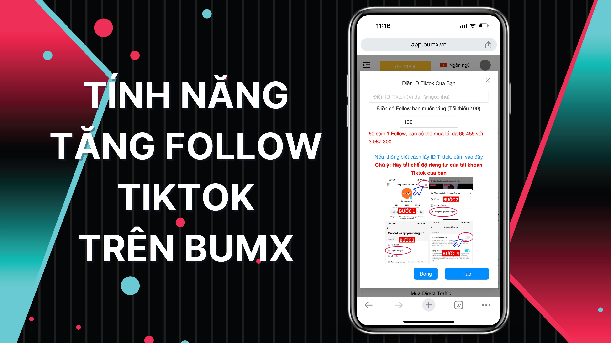 Tính năng tăng Follow Tiktok tự nhiên được nhiều người dùng yêu thích